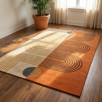 Retro Waves Tufted rug