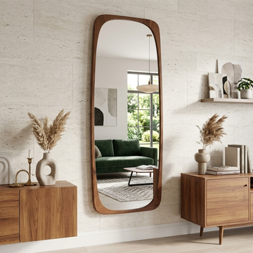Selfie Teak Wood Mirror