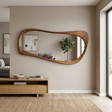 Aurelia Teak Wood Mirror