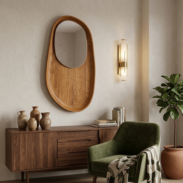 Evara Teak Wood Mirror
