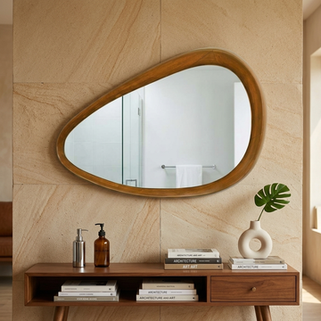 Refine Teak wood Mirror