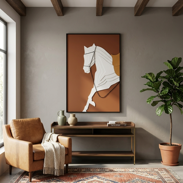 Horse in Form wall decor