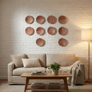 Modern Clay wall decor single plate