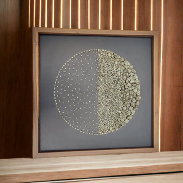 Pyrite half round wall Decor