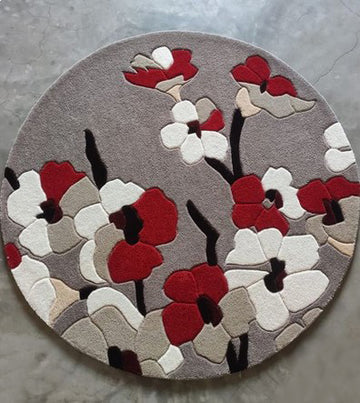 Round blossom Tufted rug