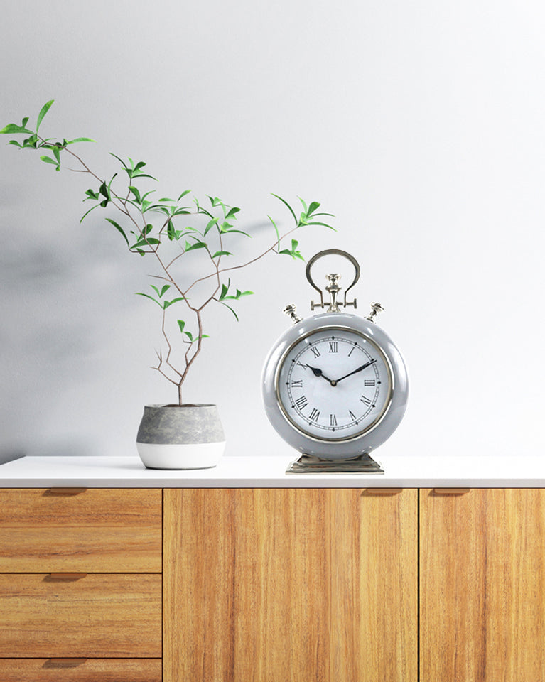 Vintage Table Clock - Grey