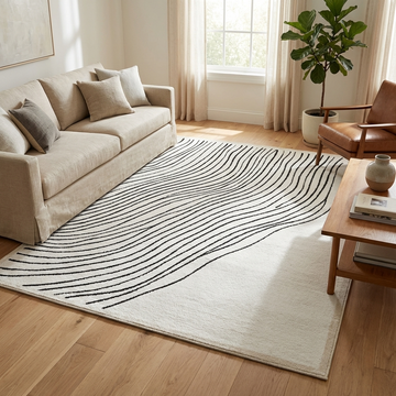 Minimalist lines Tufted rug