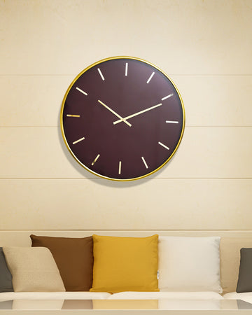 Alanso Wall Clock - Deep Red