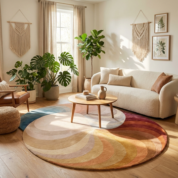 Rainbow colour Tufted rug
