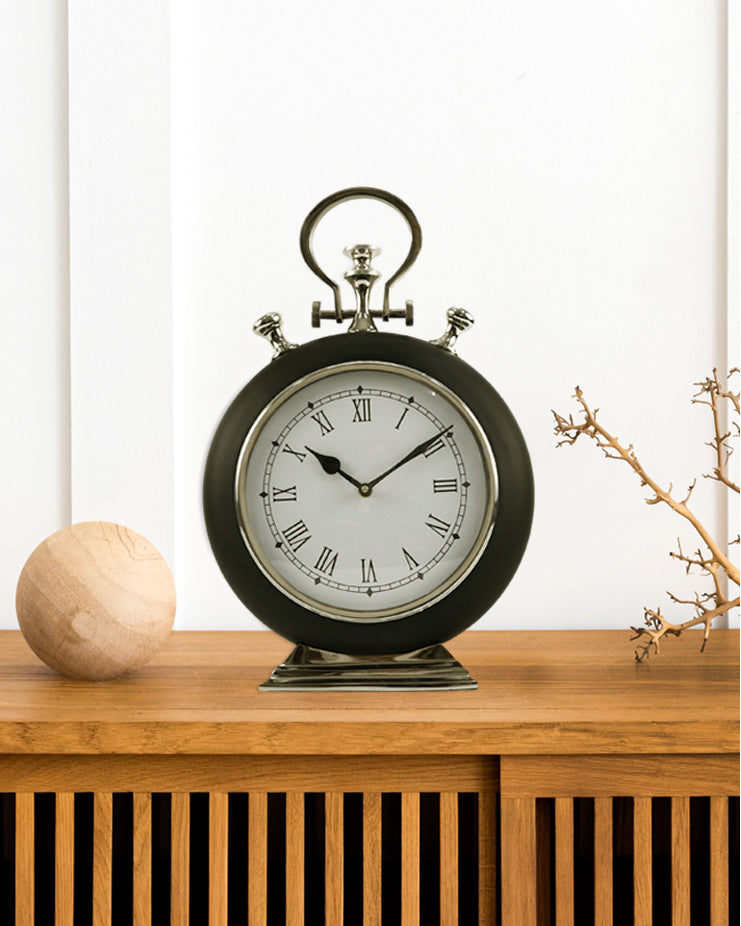 Vintage Table Clock - Black