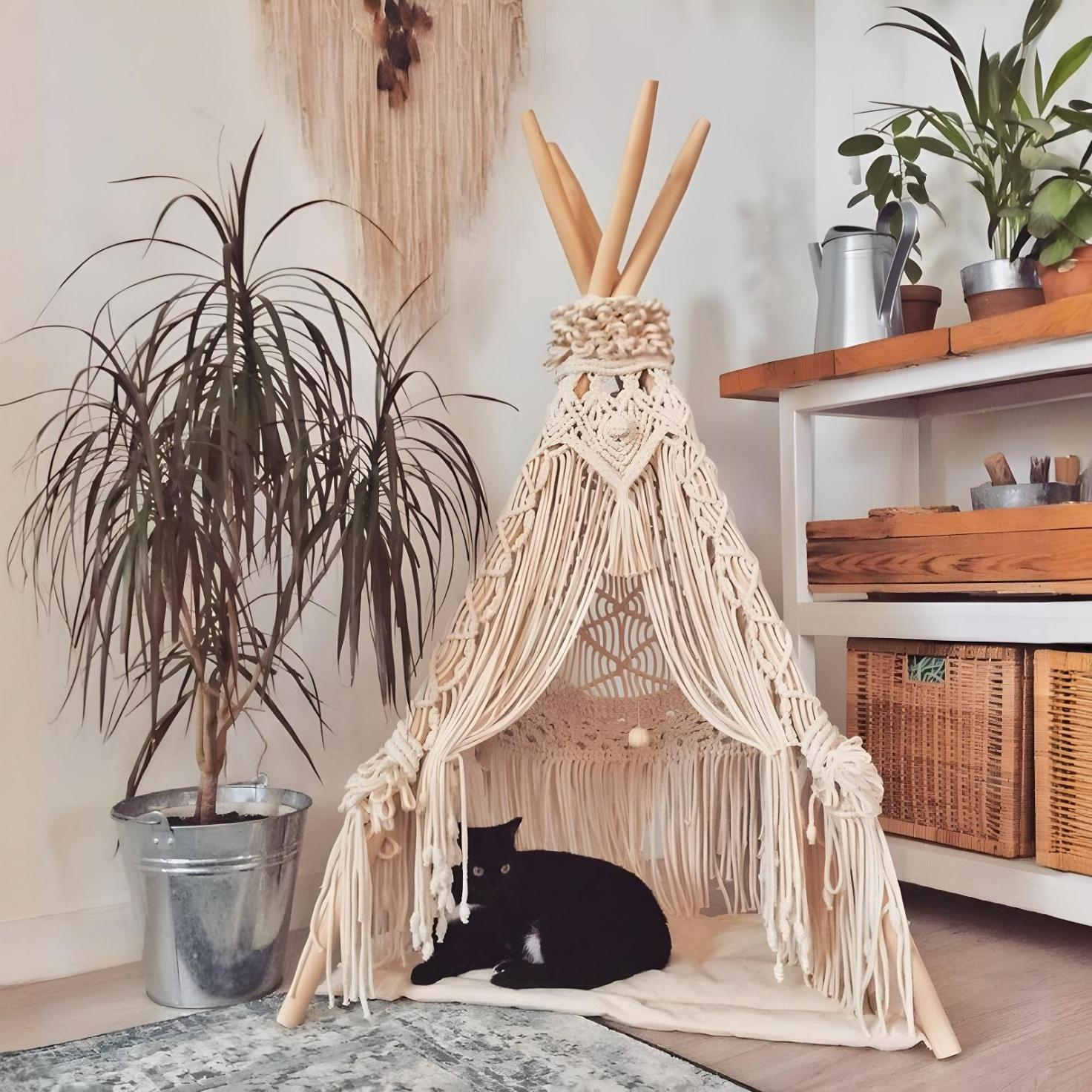 Rustic Paw Palace swing