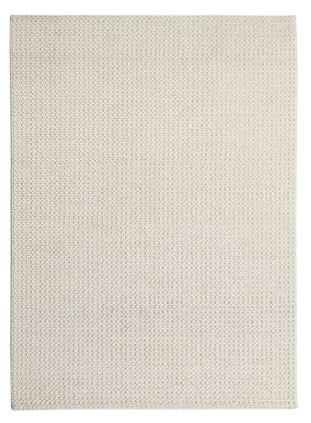 White Blended Wool Rug