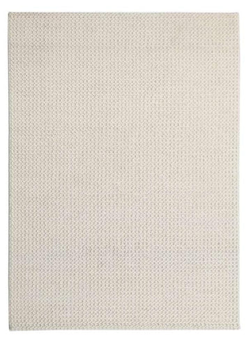 White Blended Wool Rug