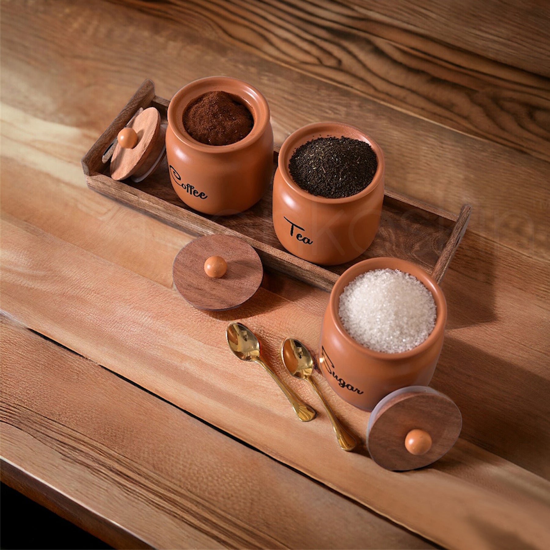 Kitchen Jar Set - Terracotta