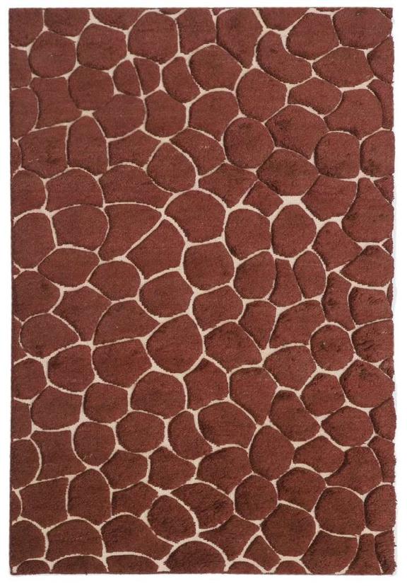 Brick Red Blended wool Rug