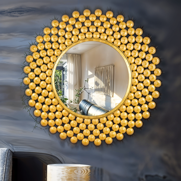 Golden Pearl Wall Mirror