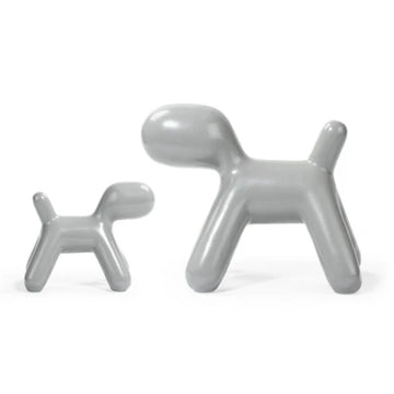 Cute Animal Puppy Showpiece for Bedroom Living Room Entrance Children Gift - Set of 2, Grey