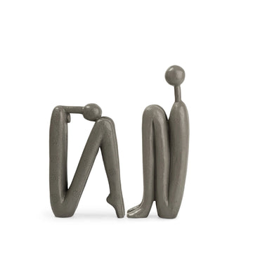 Thinking Man Bookend Figurine Asculpture