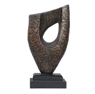 Textured Abstract Sculpture Modern Art Home Décor - Bronze, 35cm