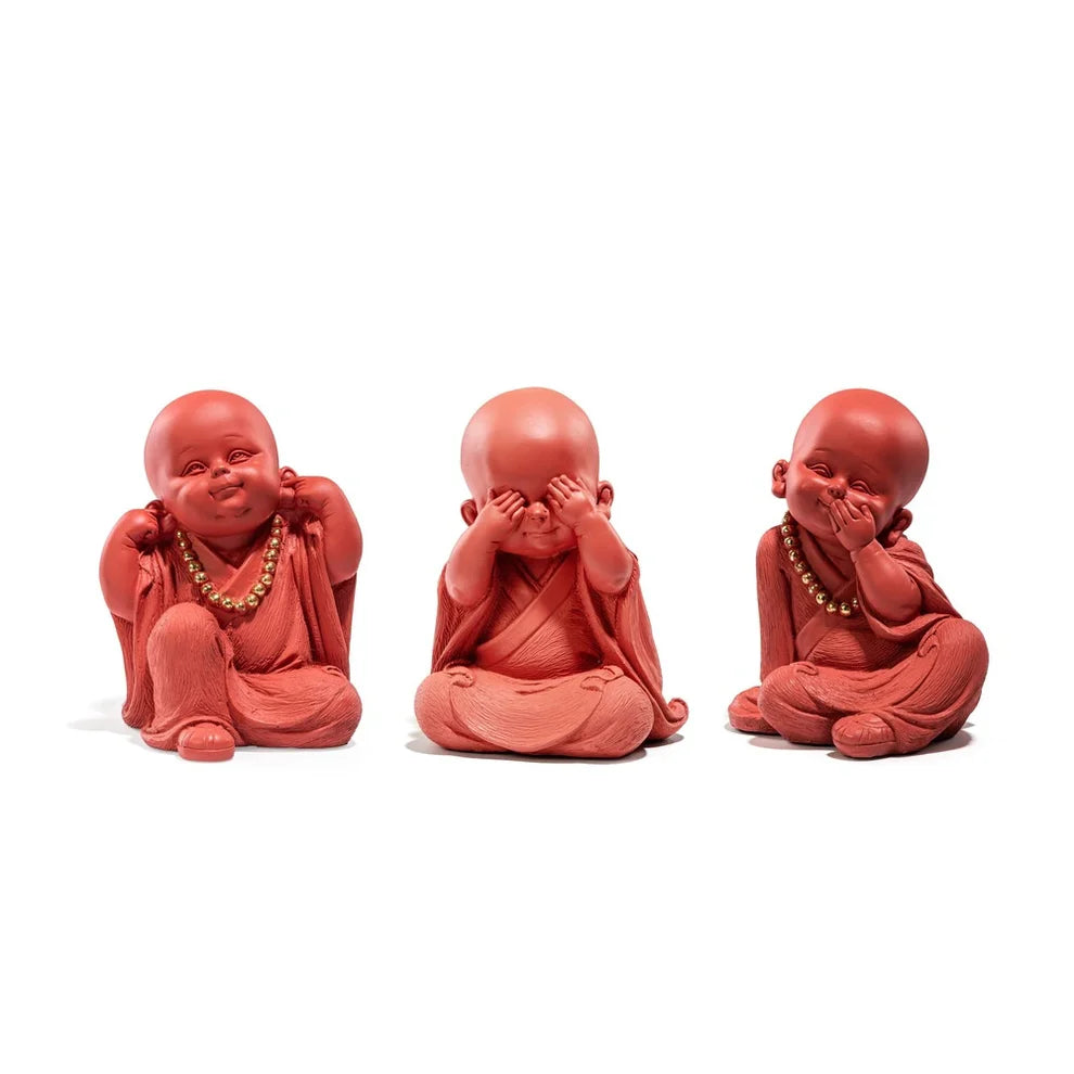 Monk Don’t See Bad, Don’t Speak Bad, Don’t Hear Bad (Set of Three) –