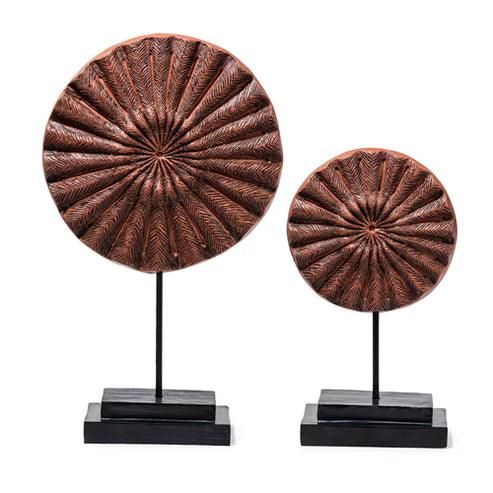 Eternal Cycle Circular Sculpture - Terracotta, 49cm