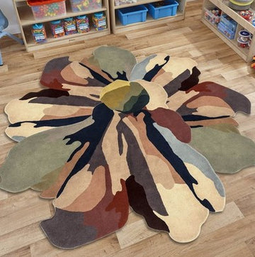 Flower tufted rugs