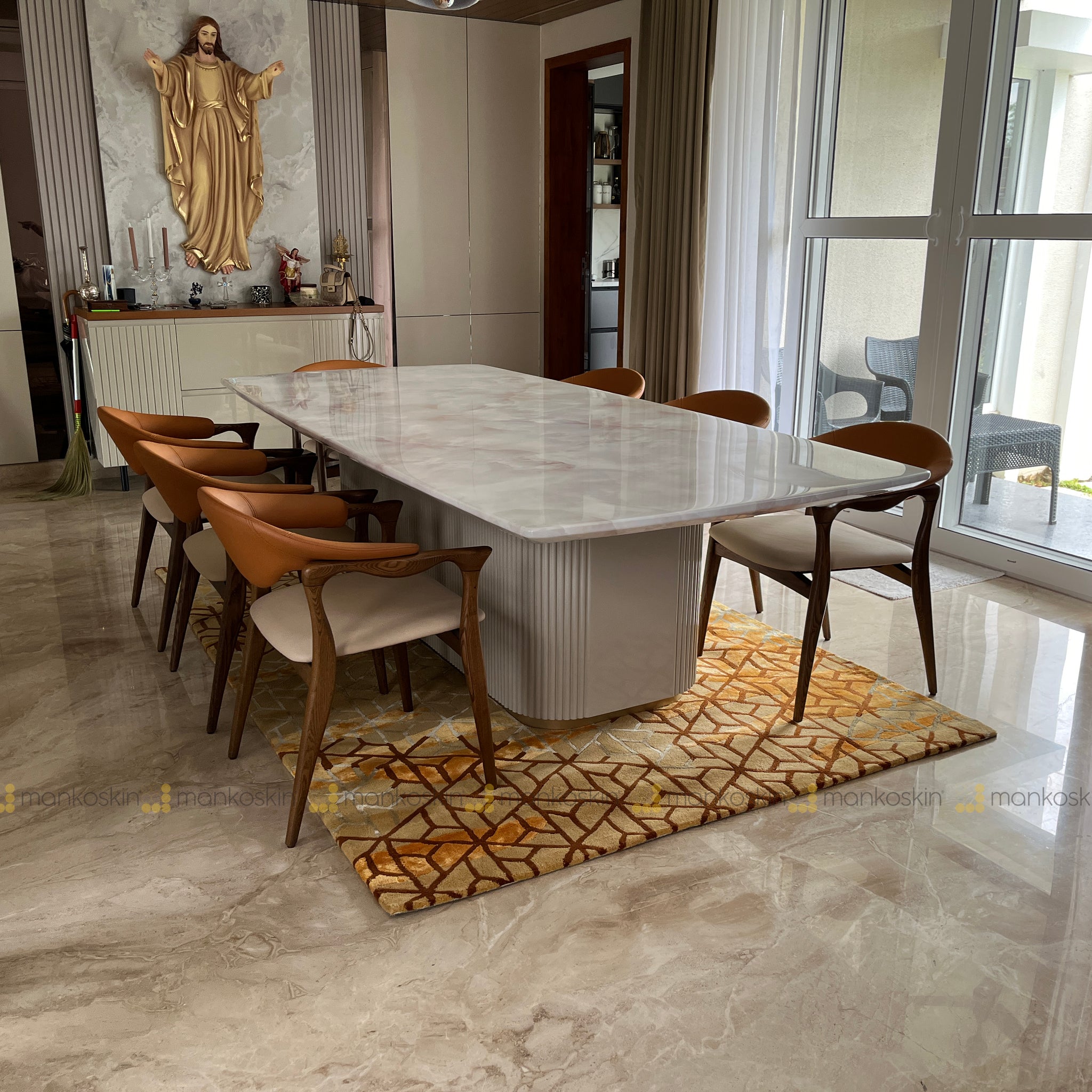 Brown and Silver Tufted rug