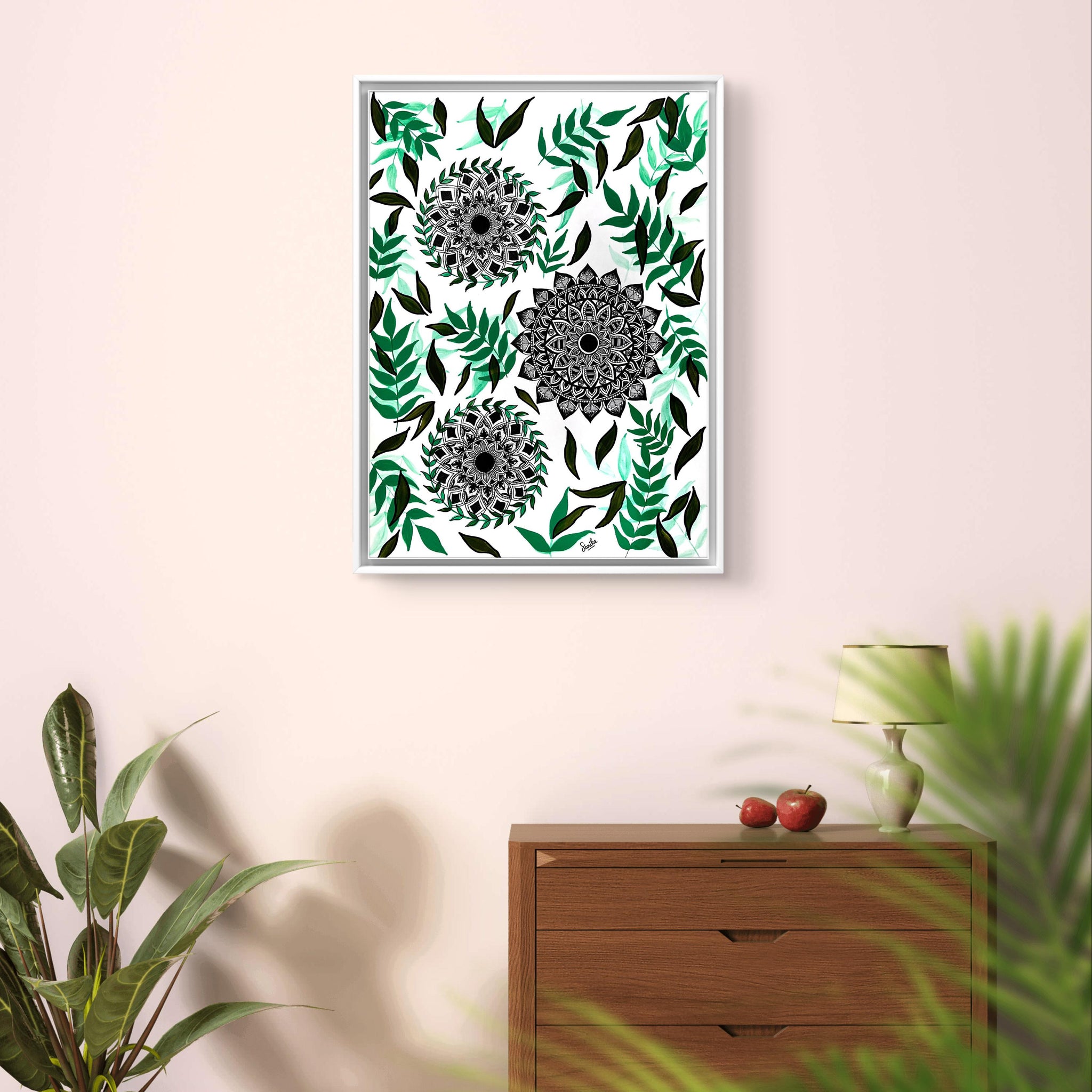 Mandala leaf art photo frames