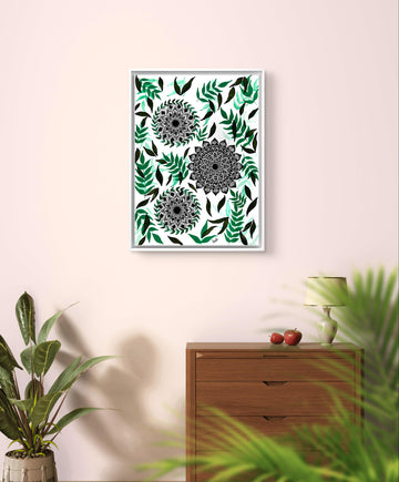 Mandala leaf art photo frames