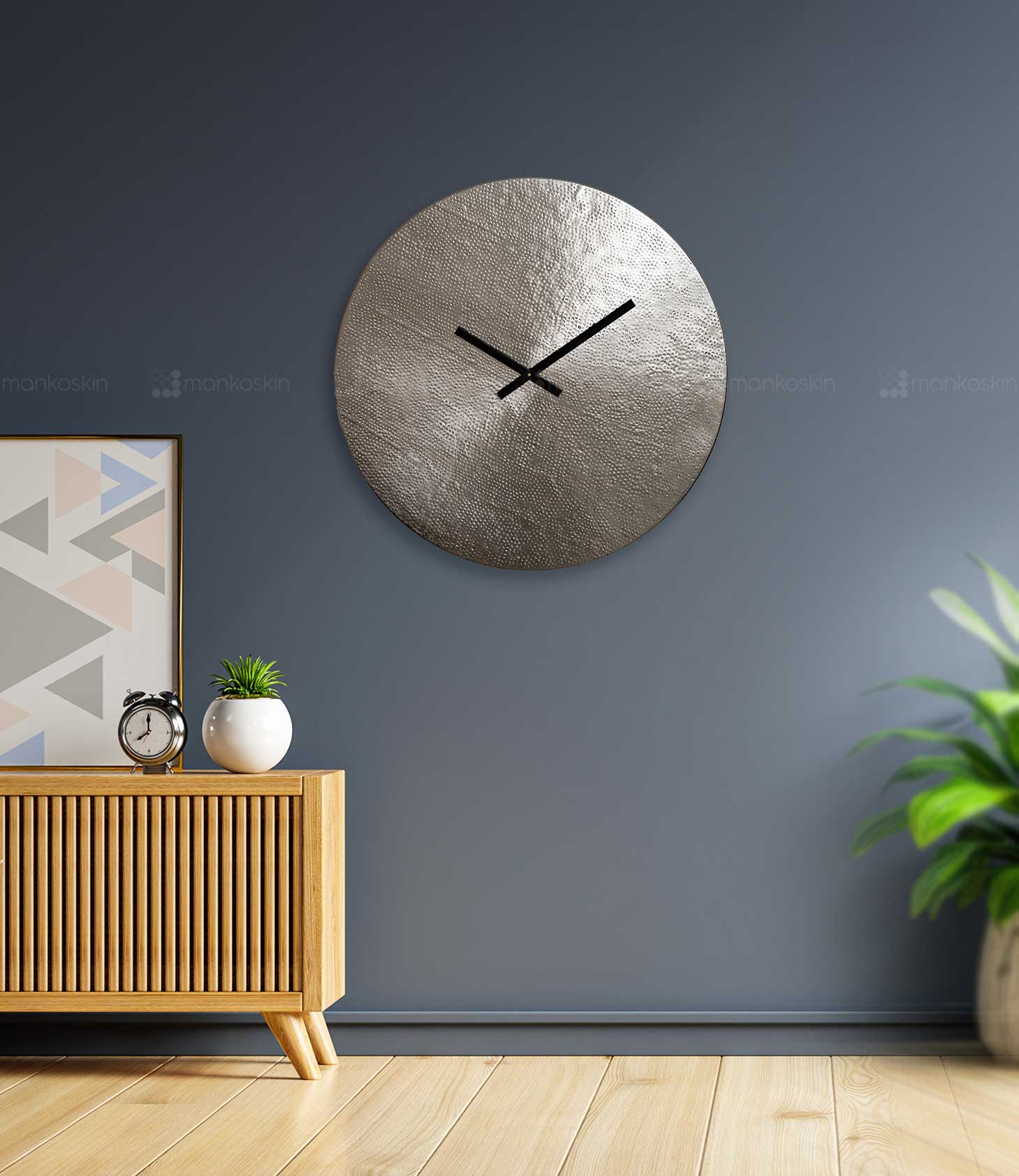 Axel Wall Clock - Antique Nickel