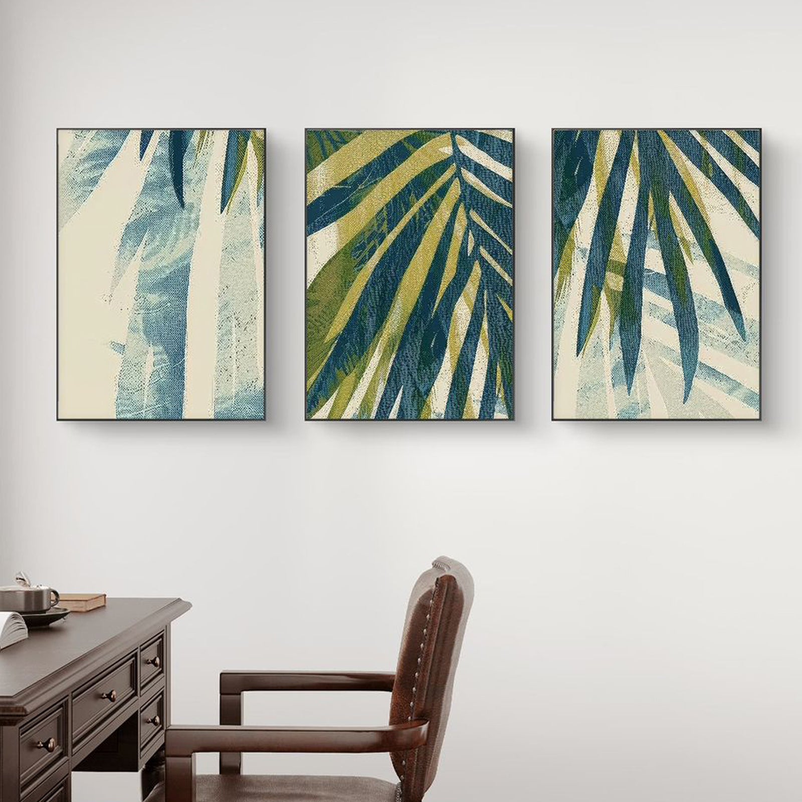 Palm Serenity Trio art frames set of 3