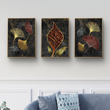 Golden tree Art frames set of 3