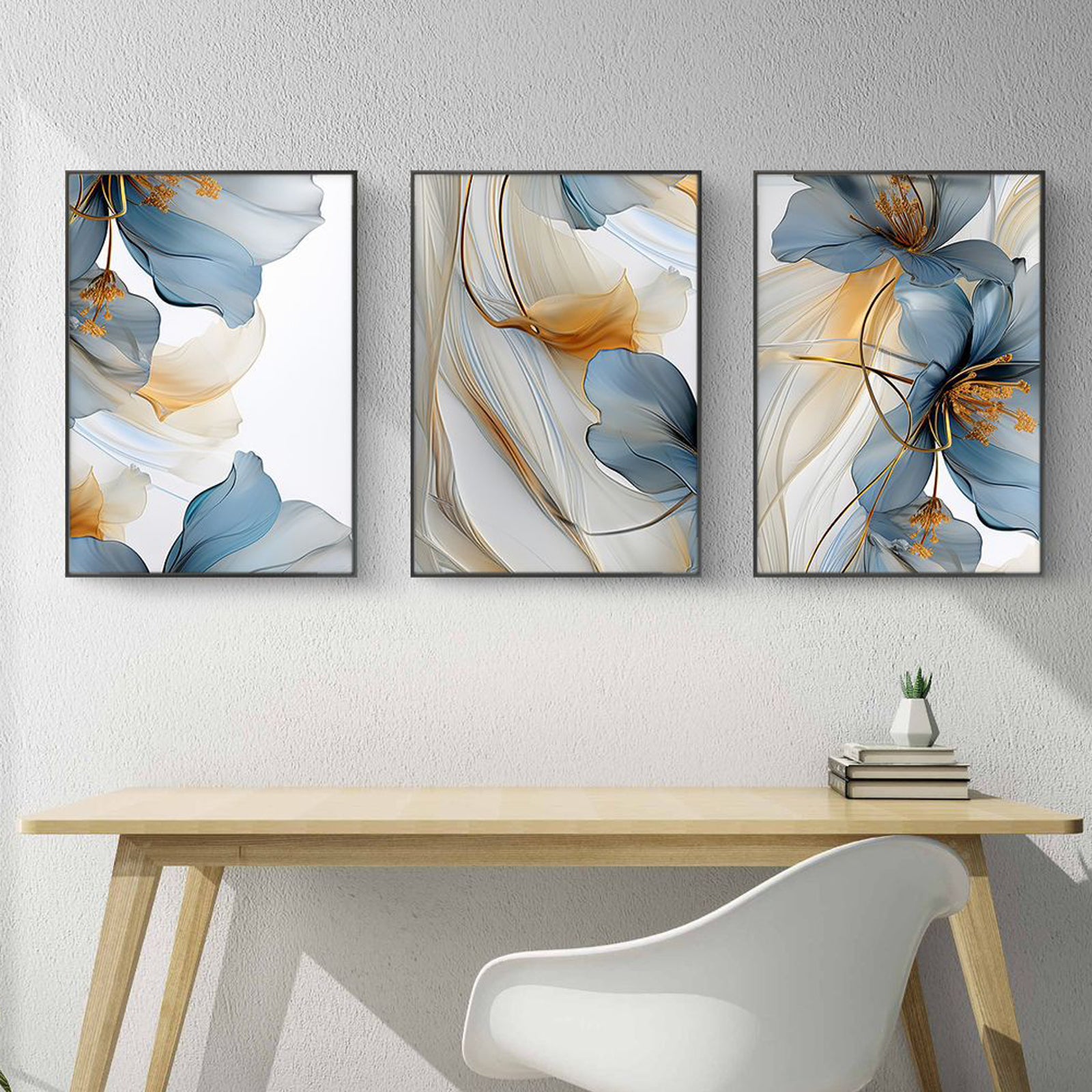 Shapes of Flower Art frames set of 3