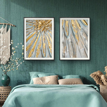 Gilded Petals art frame Set of 2