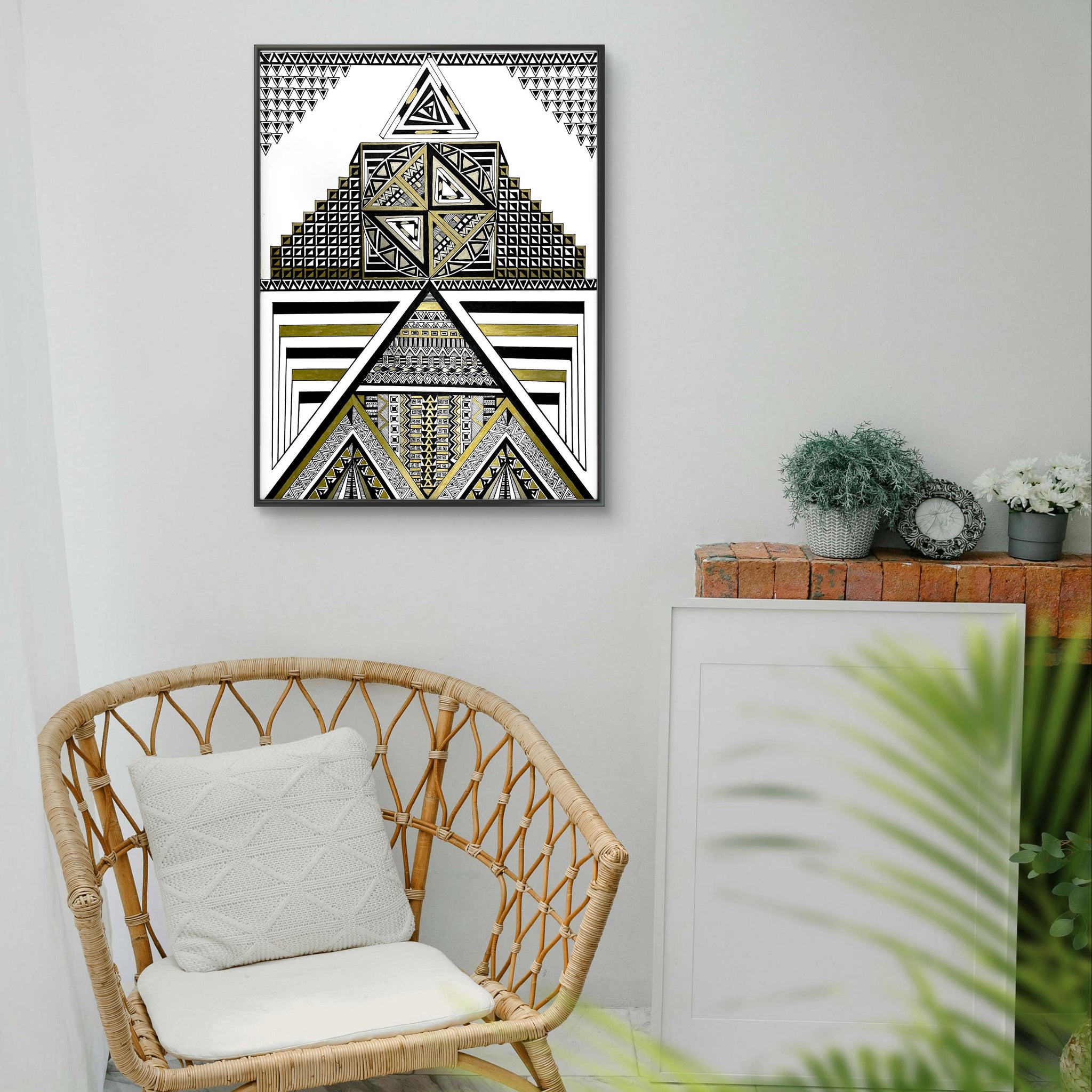 Geometric art photo frames