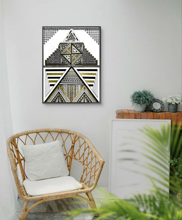 Geometric art photo frames