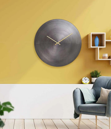 Zeta Wall Clock -Charcoal