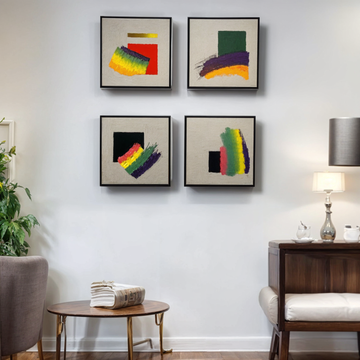 Neon Geometry wall decor ( Set of 4 )