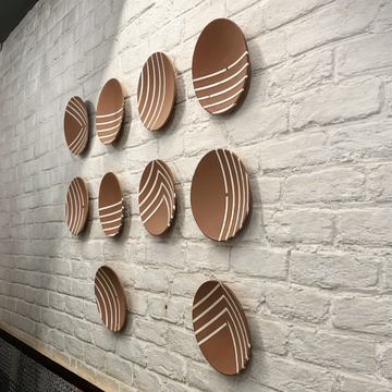 Modern Clay wall decor single plate