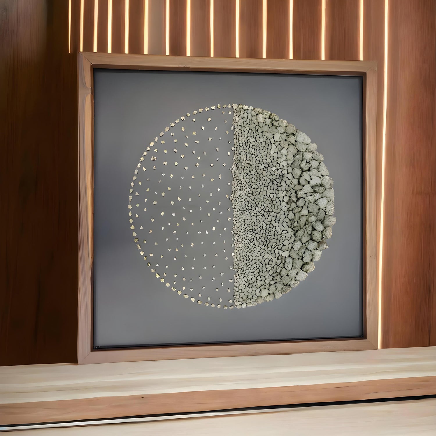 Pyrite half round wall Decor