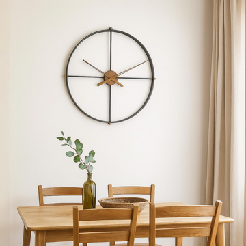 Black circle wall clock