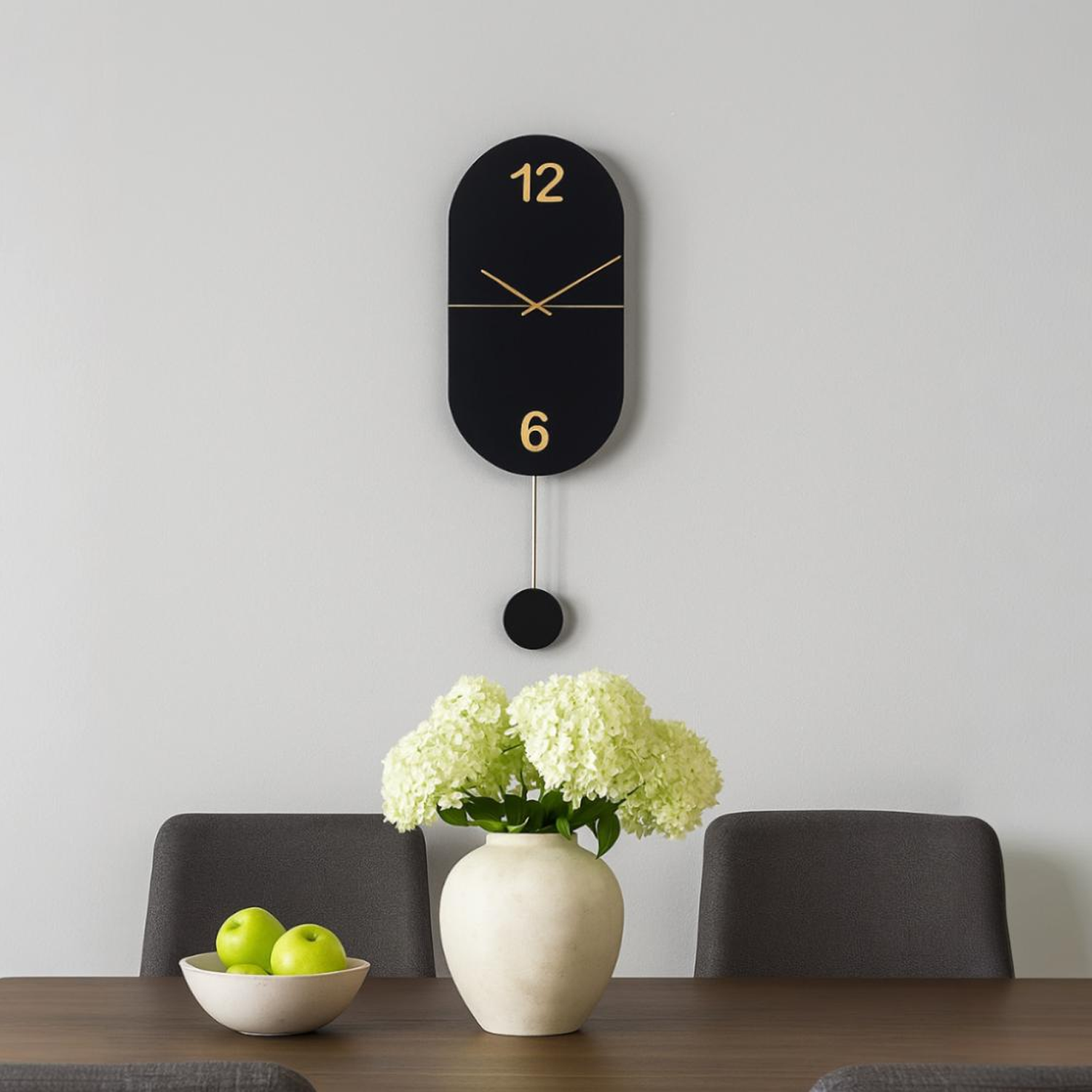 Marble wall clock