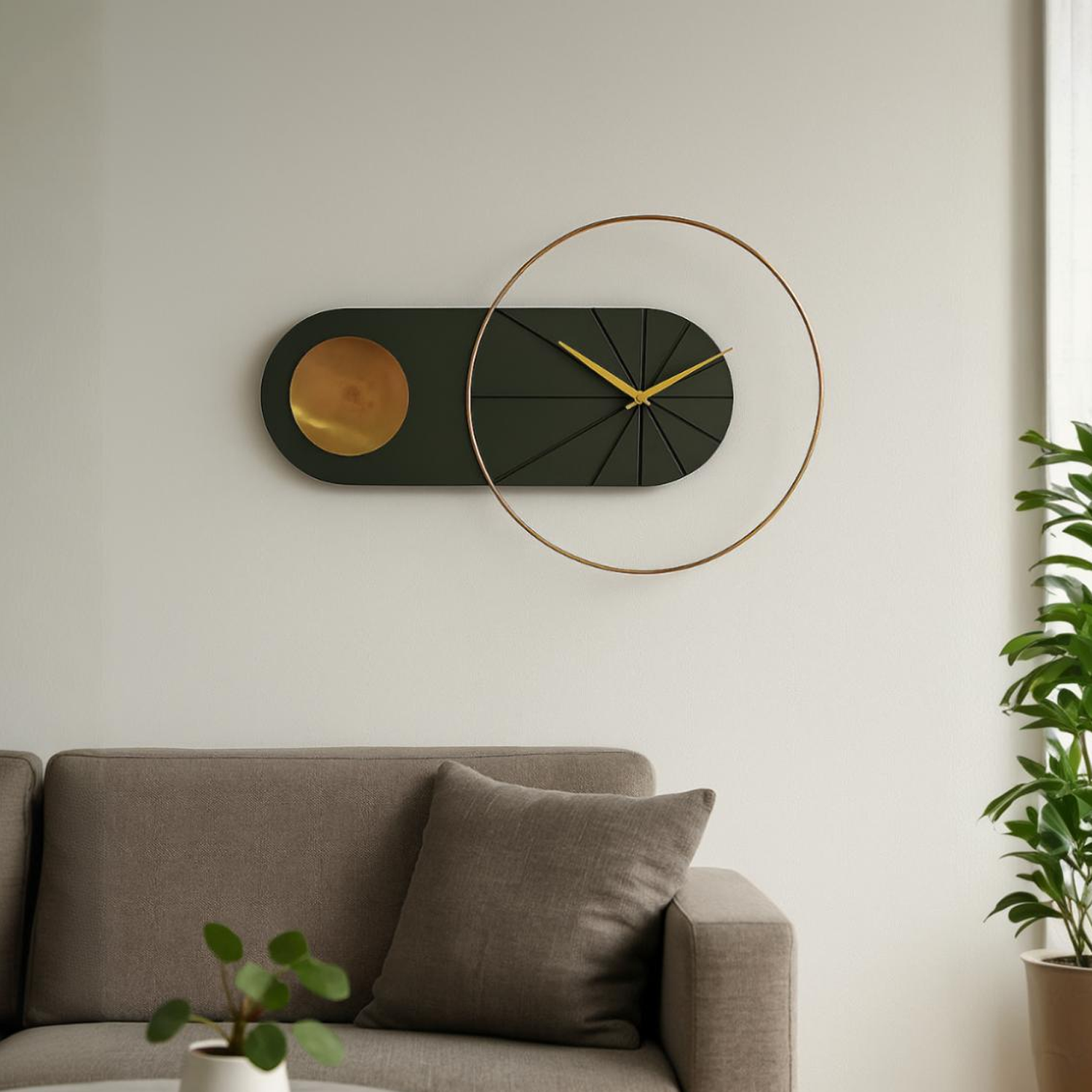 Charcoal wall clock